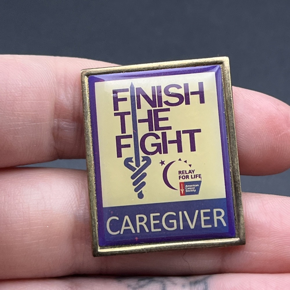 Relay For Life Caregiver Finish The Fight Lapel Hat‎ Pin